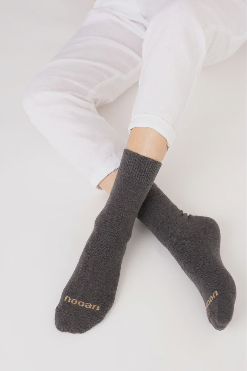 Piha Possum Merino Wool Socks - Huka Peat | Nooan