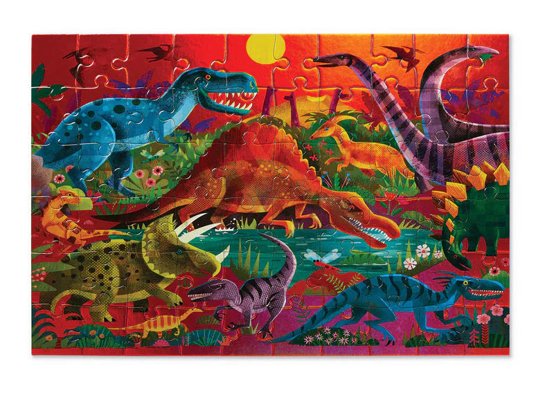 60 Piece Foil Puzzle - Dazzling Dinos | Crocodile Creek