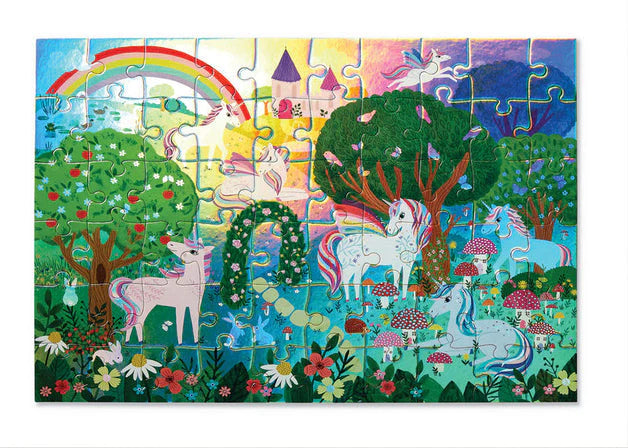 60 Piece Foil Puzzle - Sparkling Unicorn | Crocodile Creek