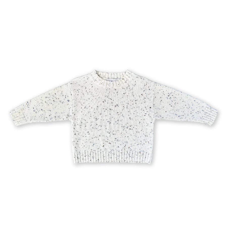 Organic Funfetti Knit Pull Over - Surf | Grown