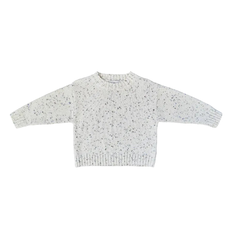 Organic Funfetti Knit Pull Over - Surf | Grown