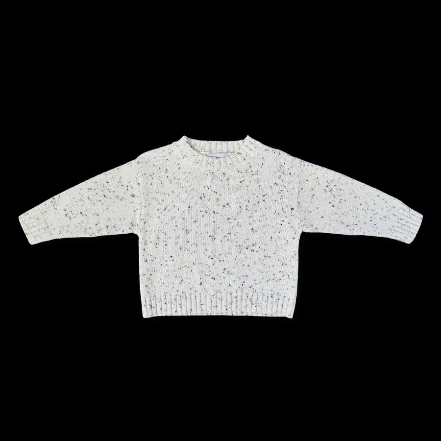Organic Funfetti Knit Pull Over - Surf | Grown