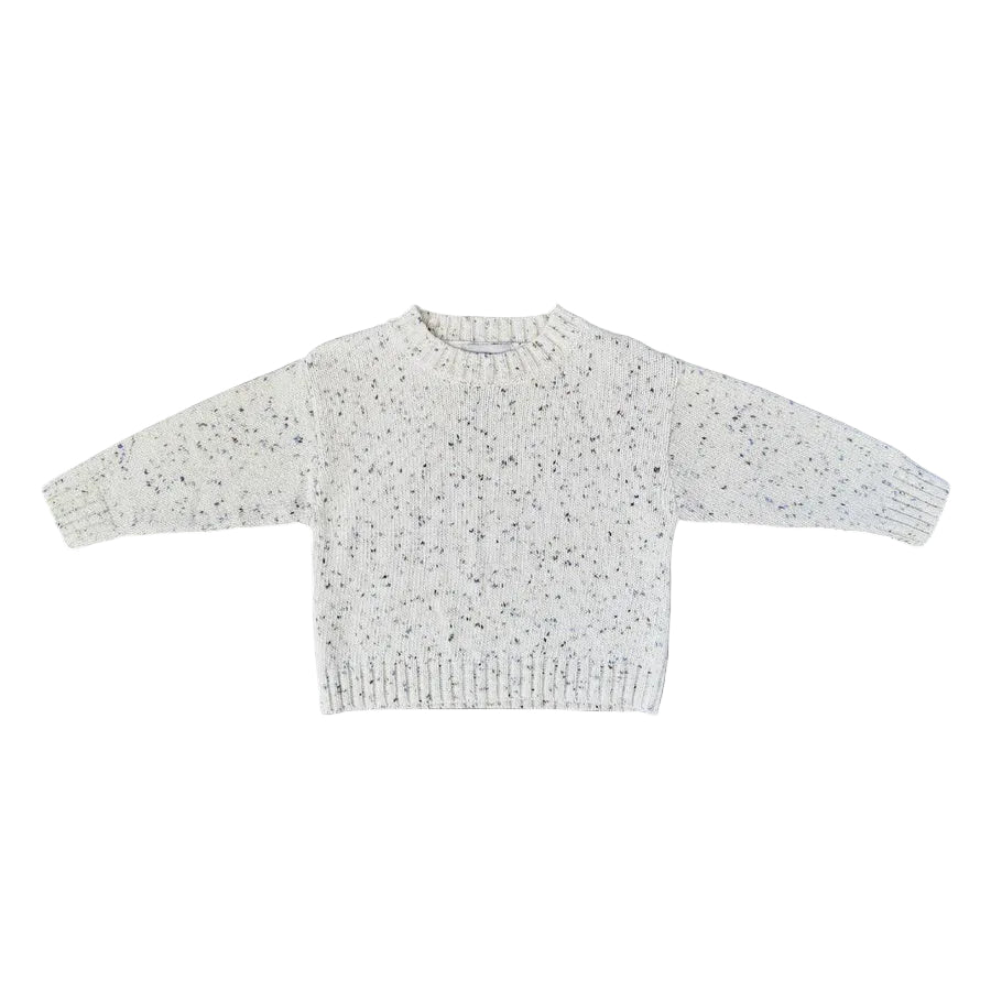 Organic Funfetti Knit Pull Over - Surf | Grown