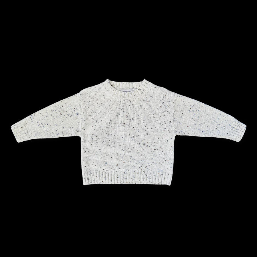Organic Funfetti Knit Pull Over - Surf | Grown