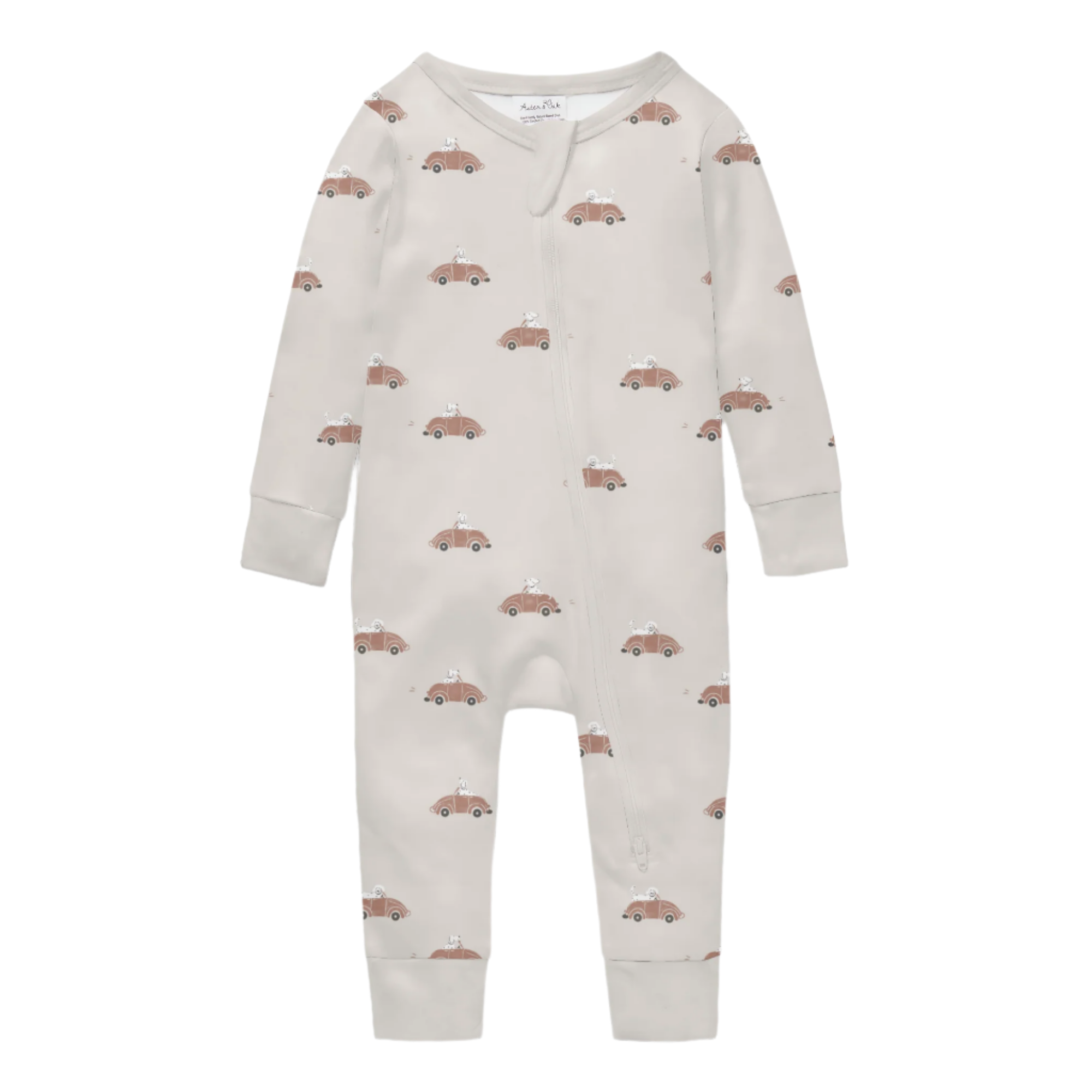 CLASSIC CAR ZIP ROMPER || Beige | Aster & Oak