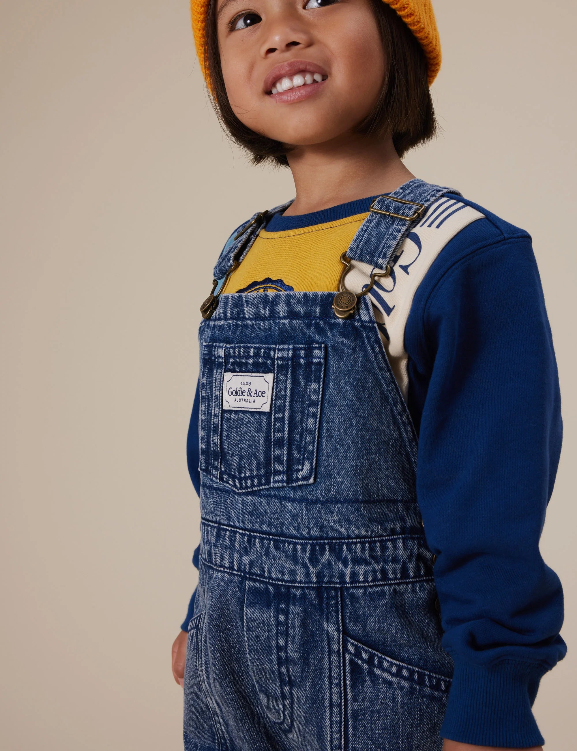 BLAKE VINTAGE WASHED DENIM OVERALLS | Goldie + Ace