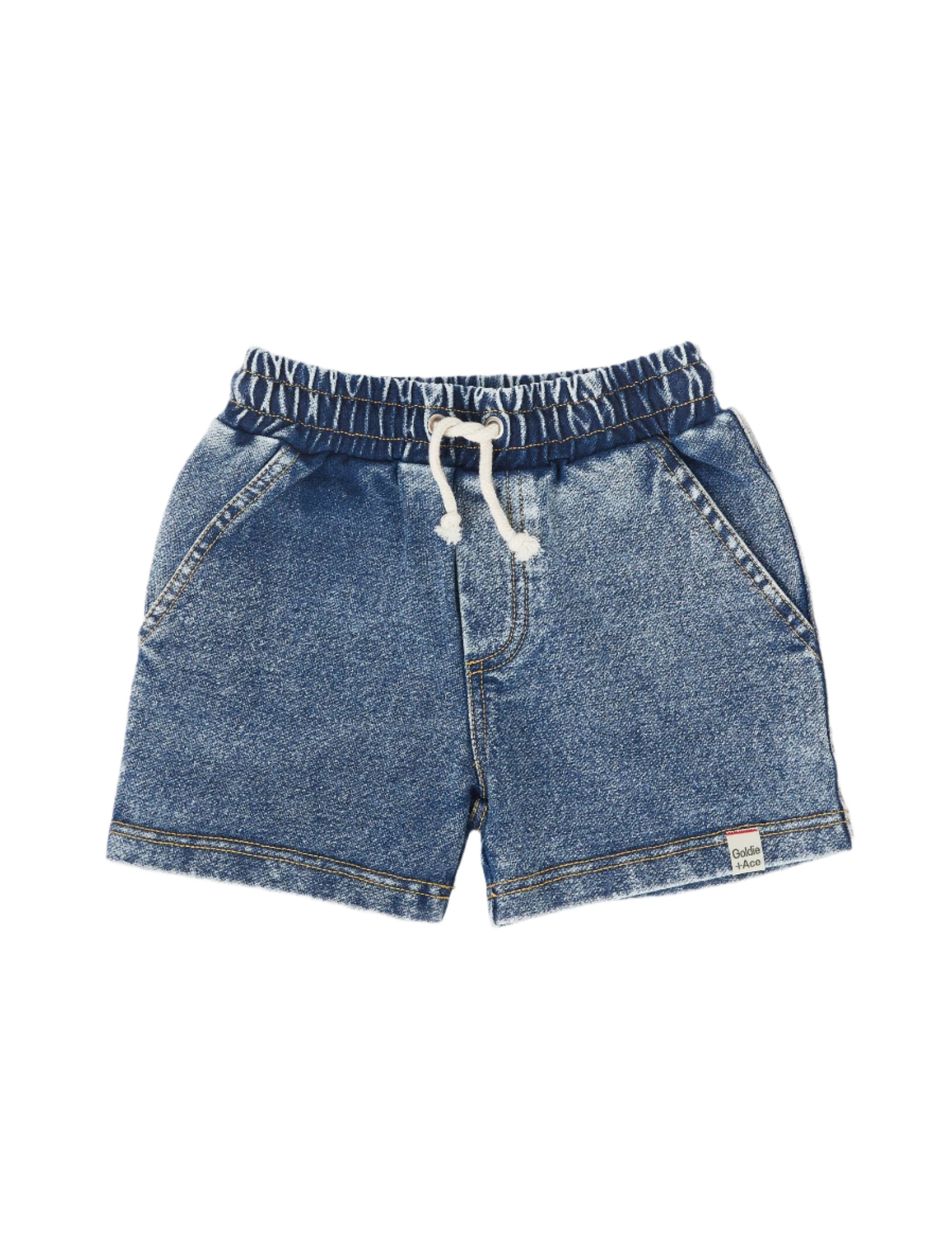 NOAH FRENCH TERRY DENIM LOOK SHORTS | Goldie and Ace