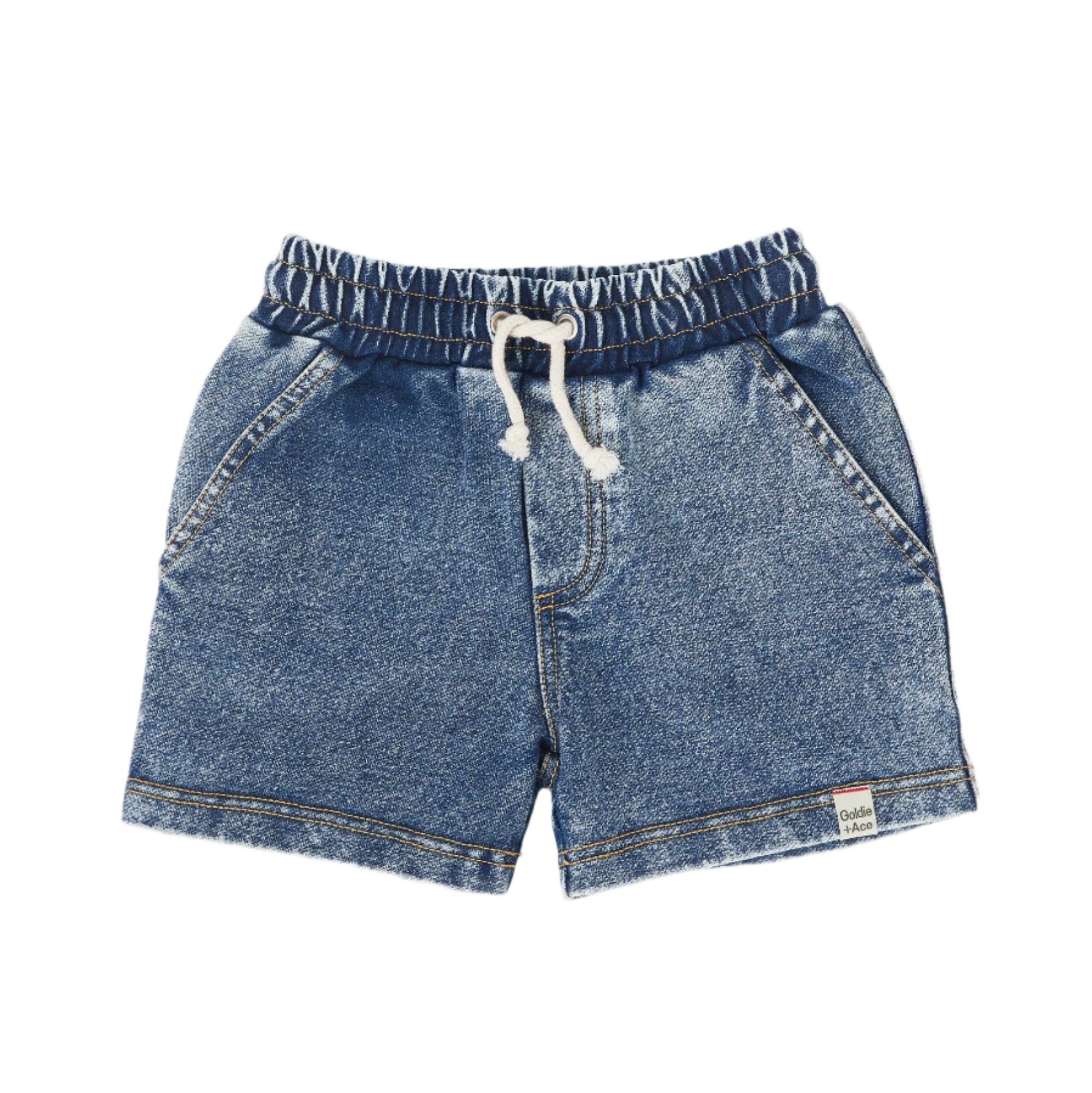 NOAH FRENCH TERRY DENIM LOOK SHORTS | Goldie and Ace