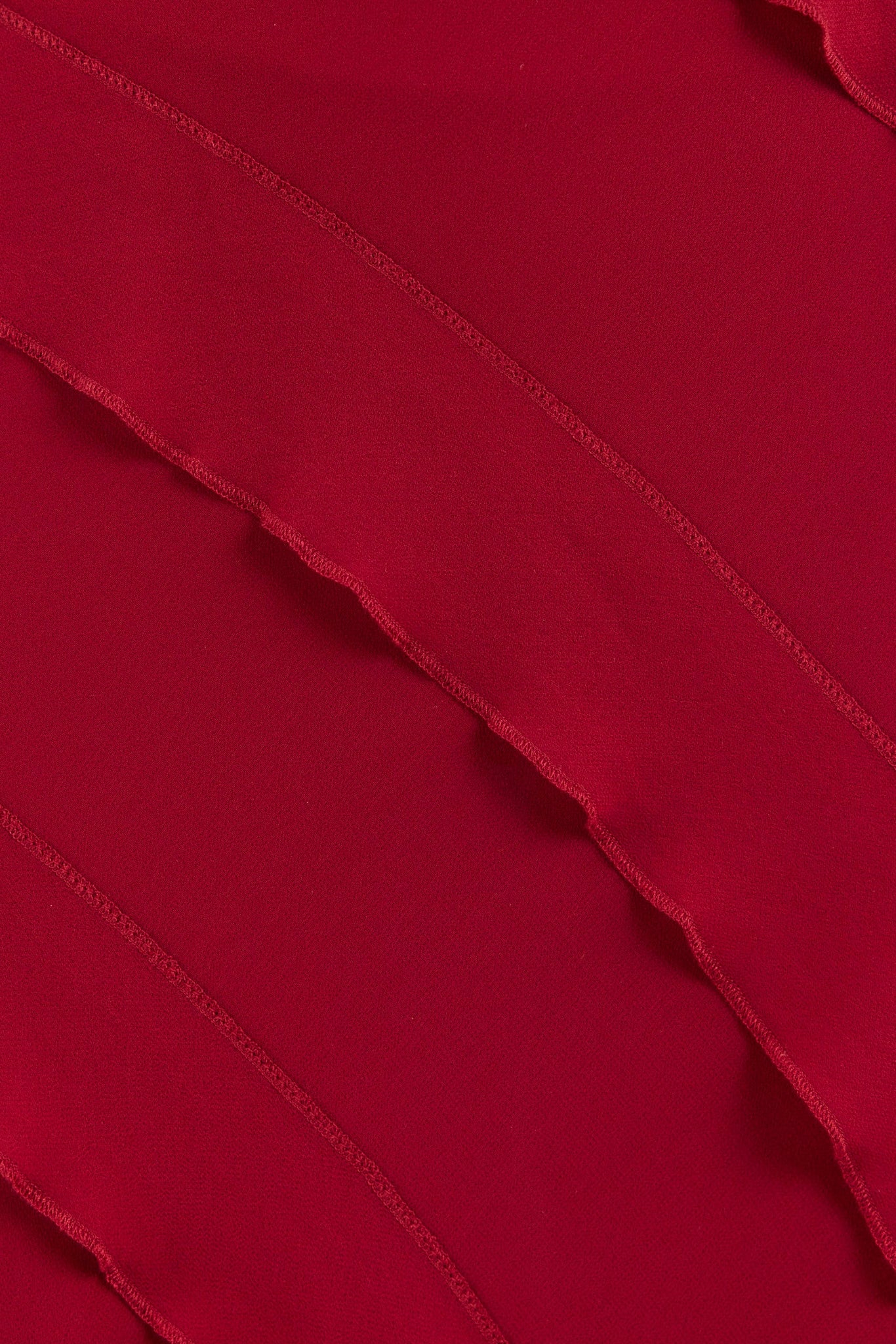 Galore Dark Red Georgette Bias Ruffle Slip Maxi Dress / Dark Red | Georgia Zoe