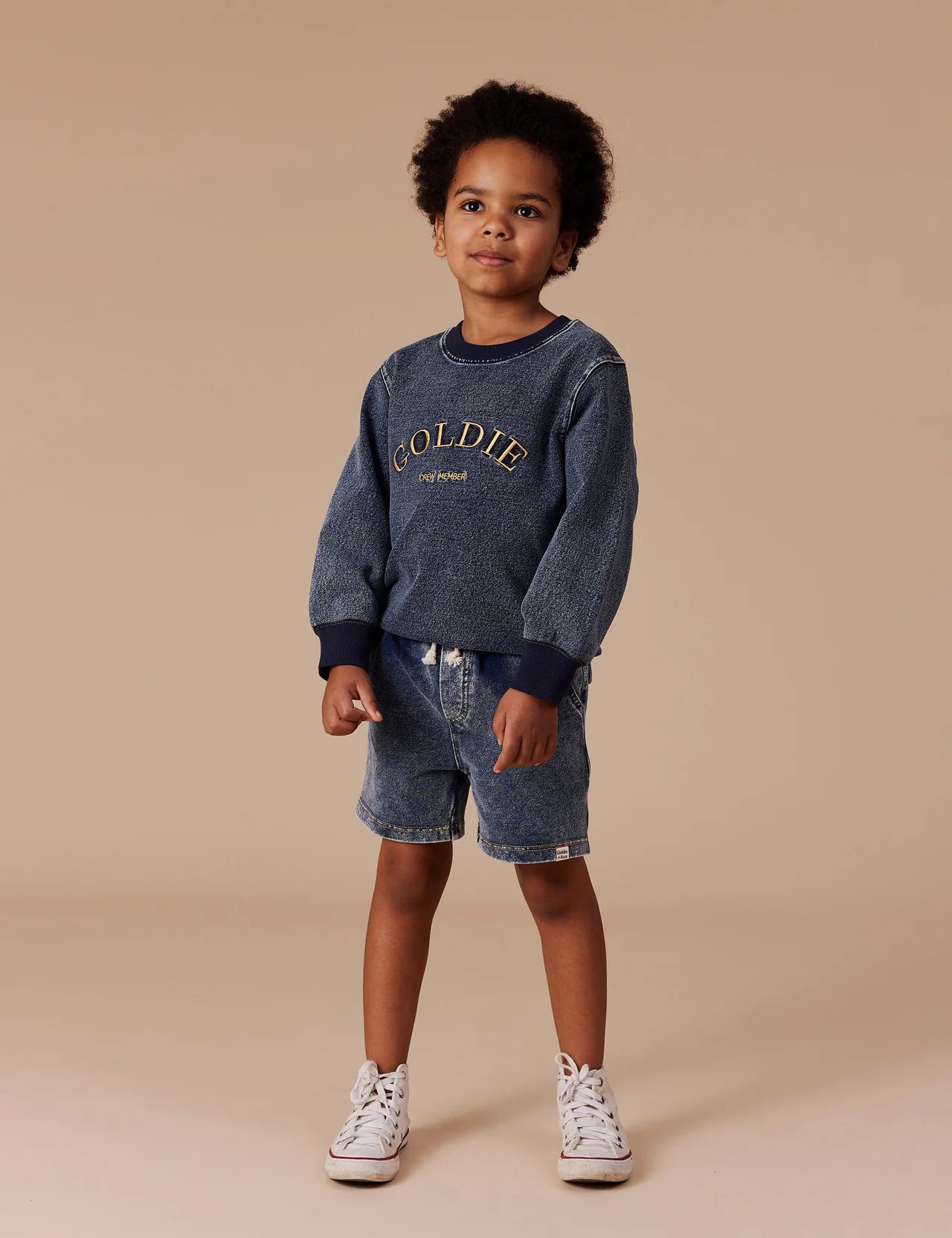 NOAH FRENCH TERRY DENIM LOOK SHORTS | Goldie and Ace