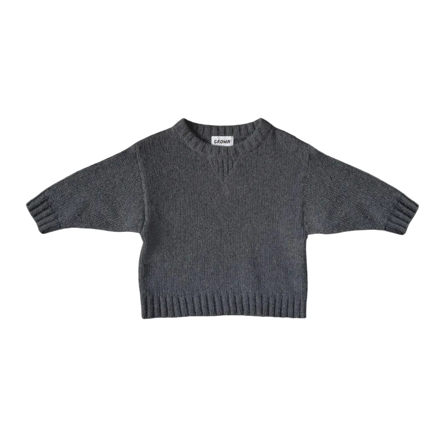 Merino Blend Knit Pullover - Charcoal | Grown