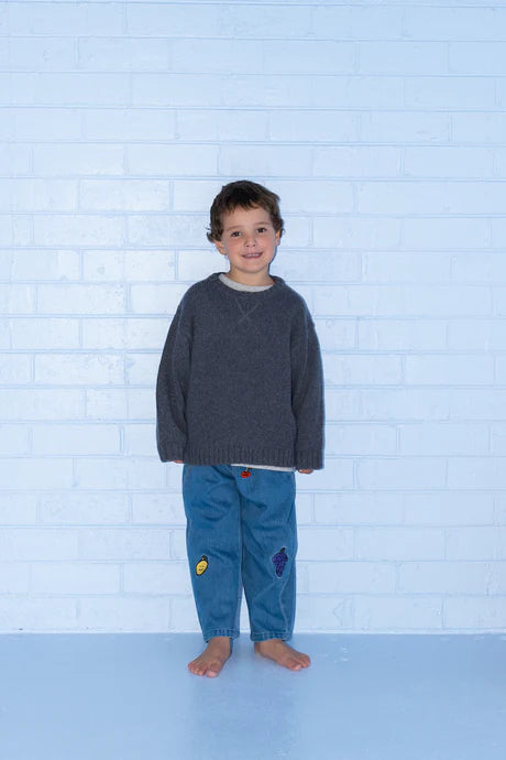Merino Blend Knit Pullover - Charcoal | Grown