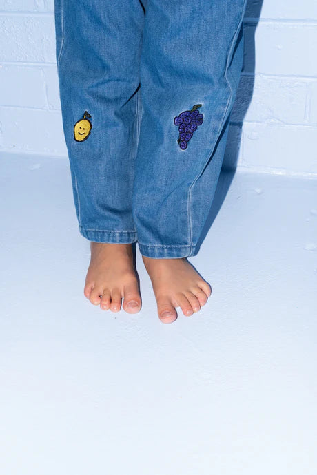 Organic Fruit Salad Denim Pants | Grown