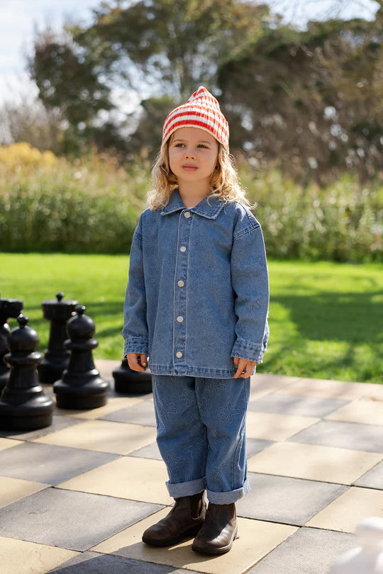 Organic Striped Pixie Rib Beanie - Sauce | Grown