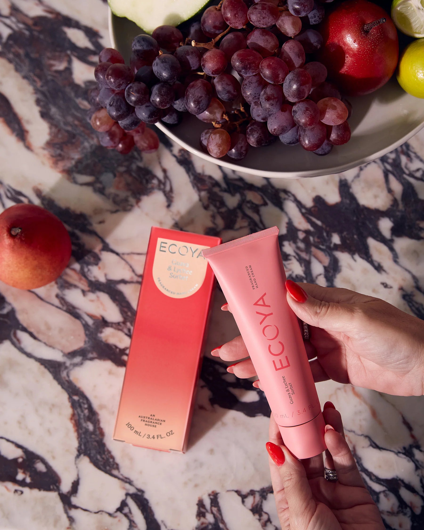 Guava & Lychee Sorbet Hand Cream | Ecoya
