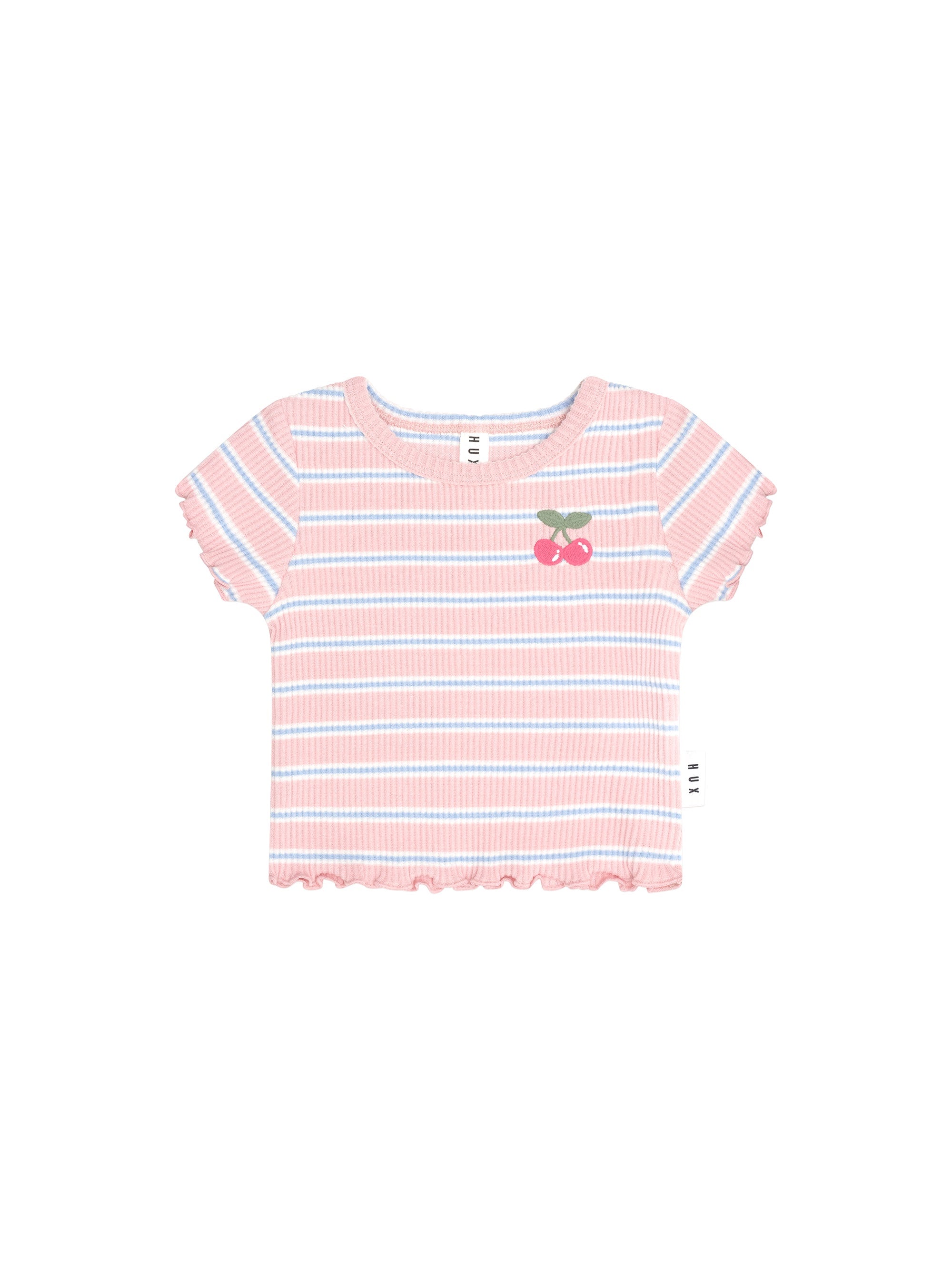 CANDY STRIPE RIB TEE | Huxbaby
