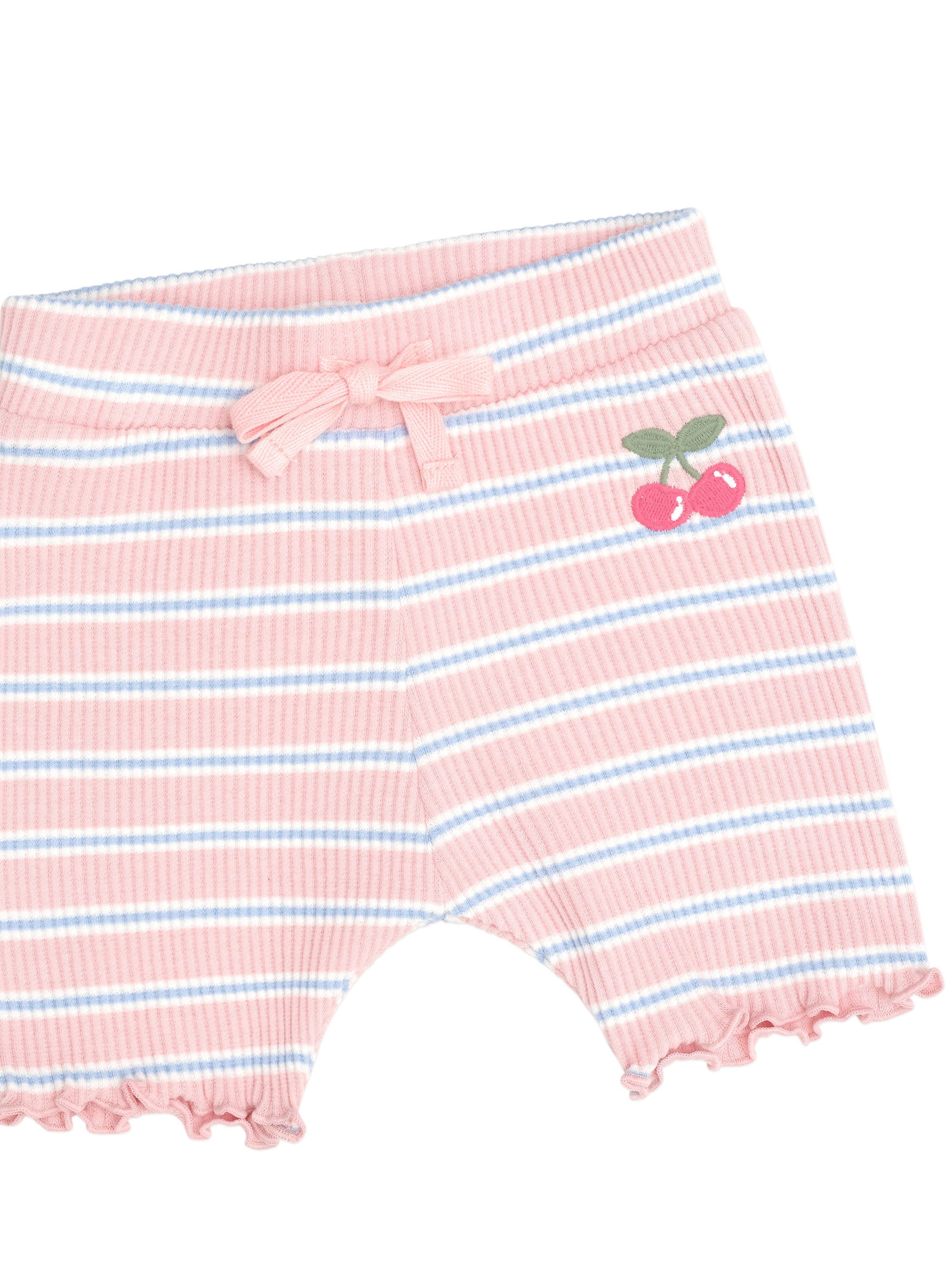 CANDY STRIPE RIB SHORT | Huxbaby