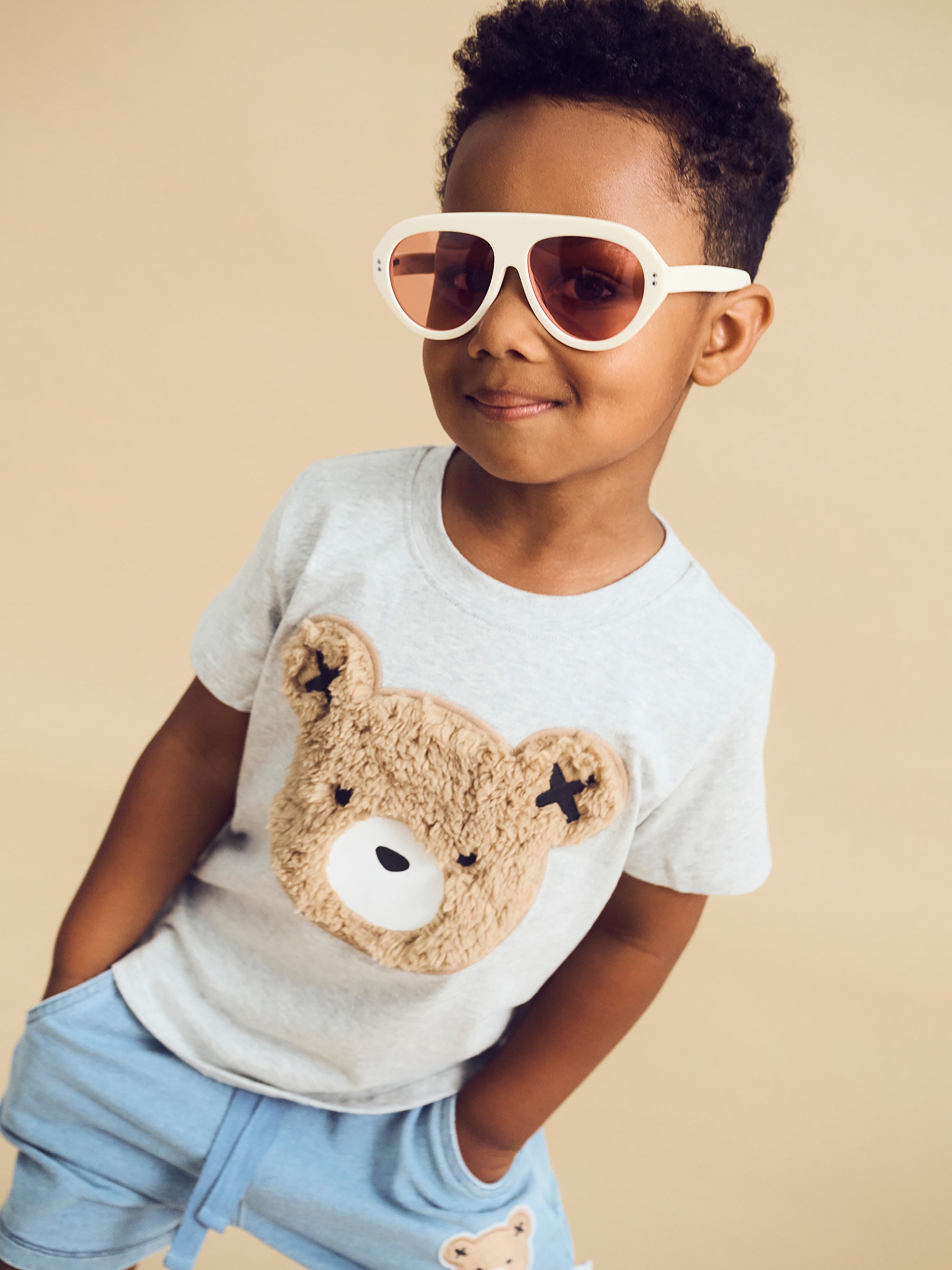 HUXBEAR KNIT DENIM SHORT | Huxbaby