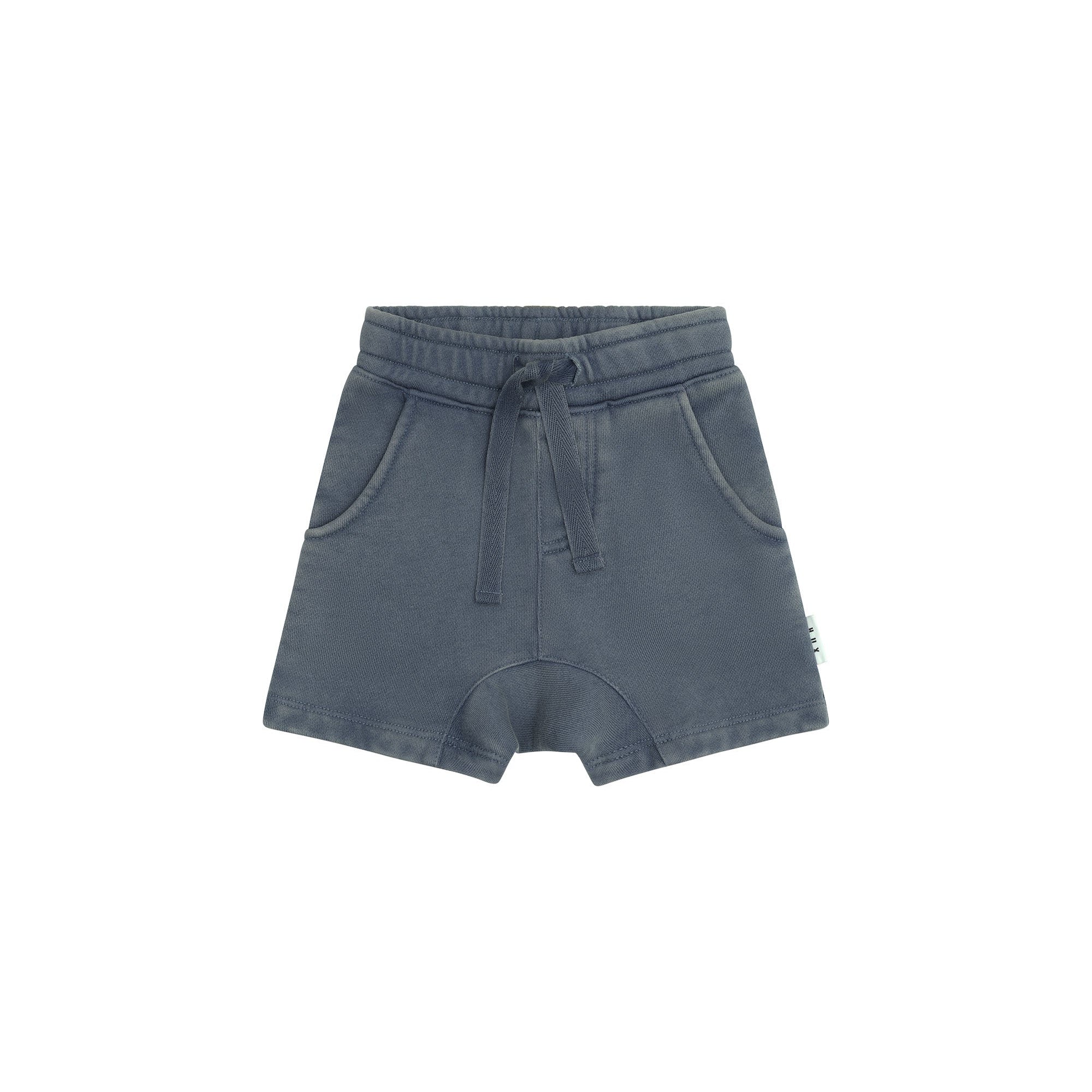 SLOUCH SHORT WASHED NAVY | Huxbaby
