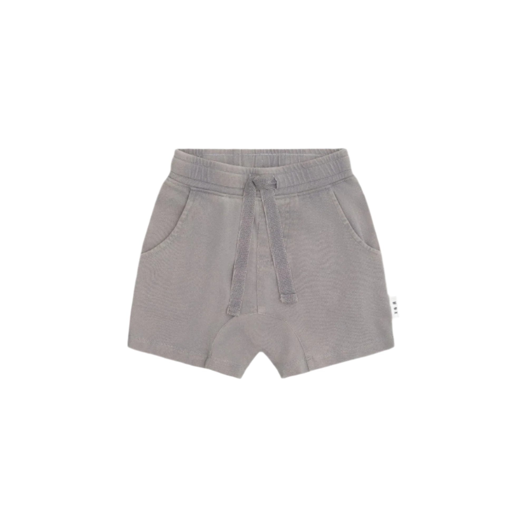 VINTAGE GREY SLOUCH SHORT | Huxbaby