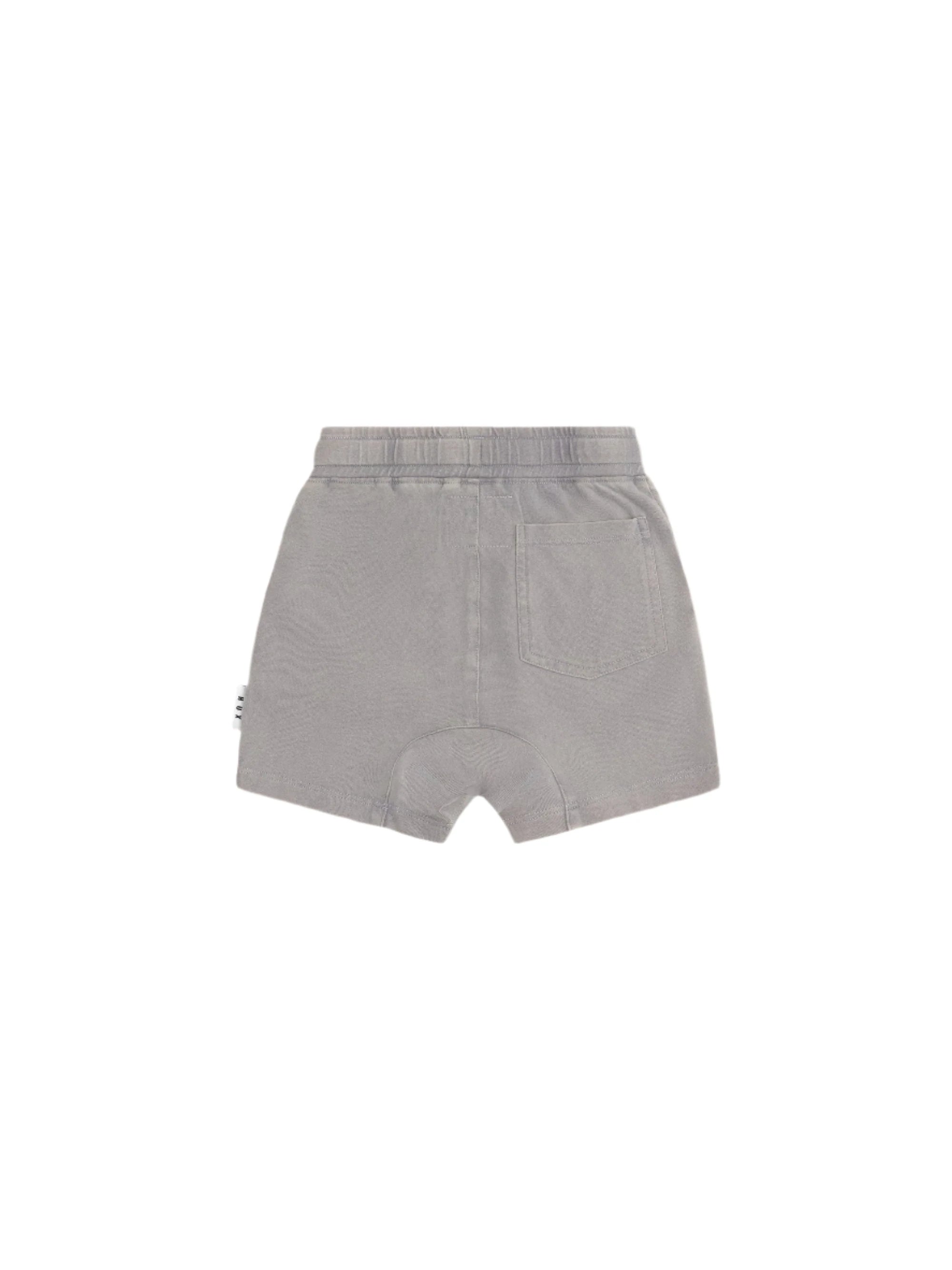 VINTAGE GREY SLOUCH SHORT | Huxbaby