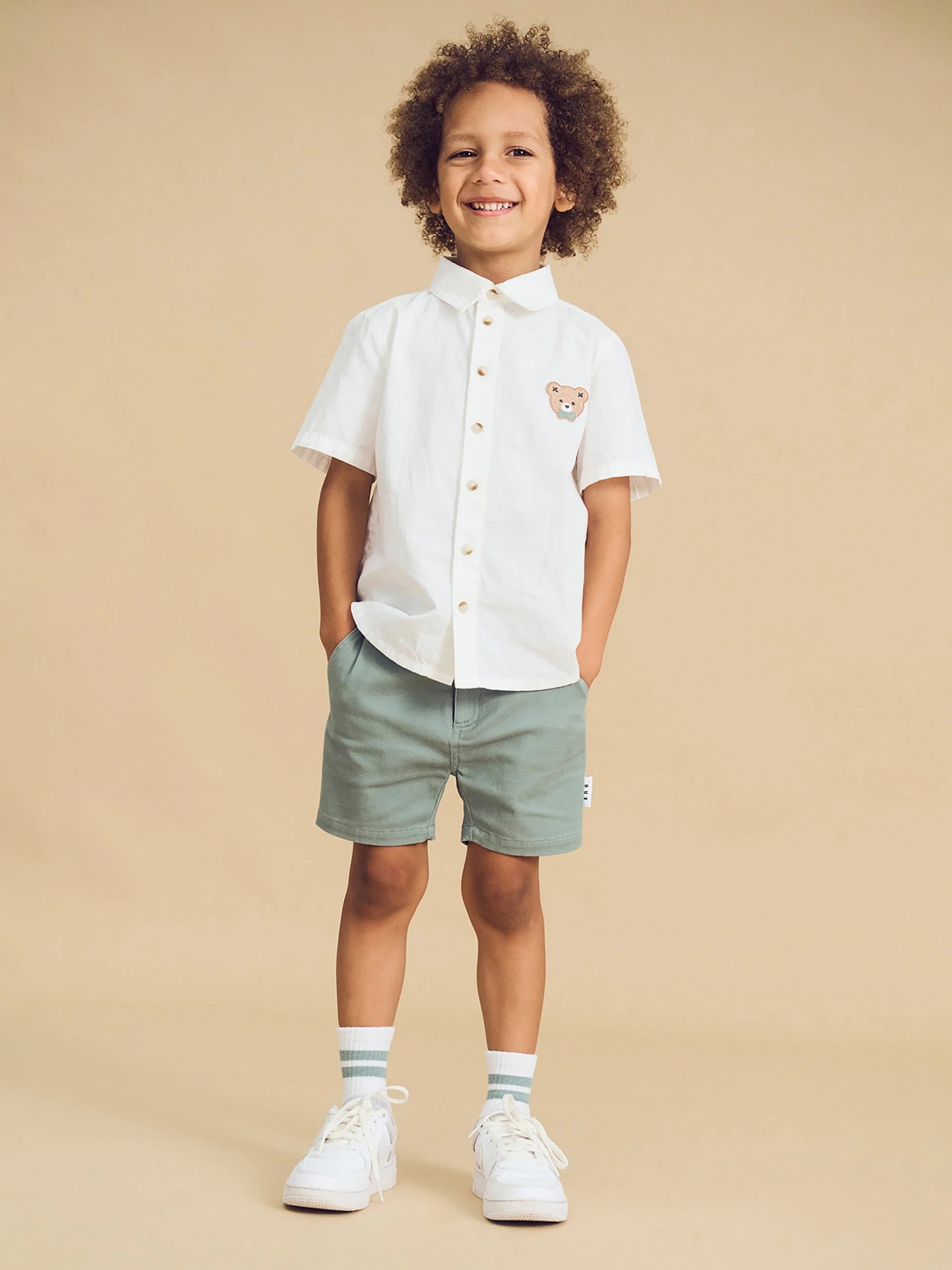 CHINO SHORT SAGE | Huxbaby