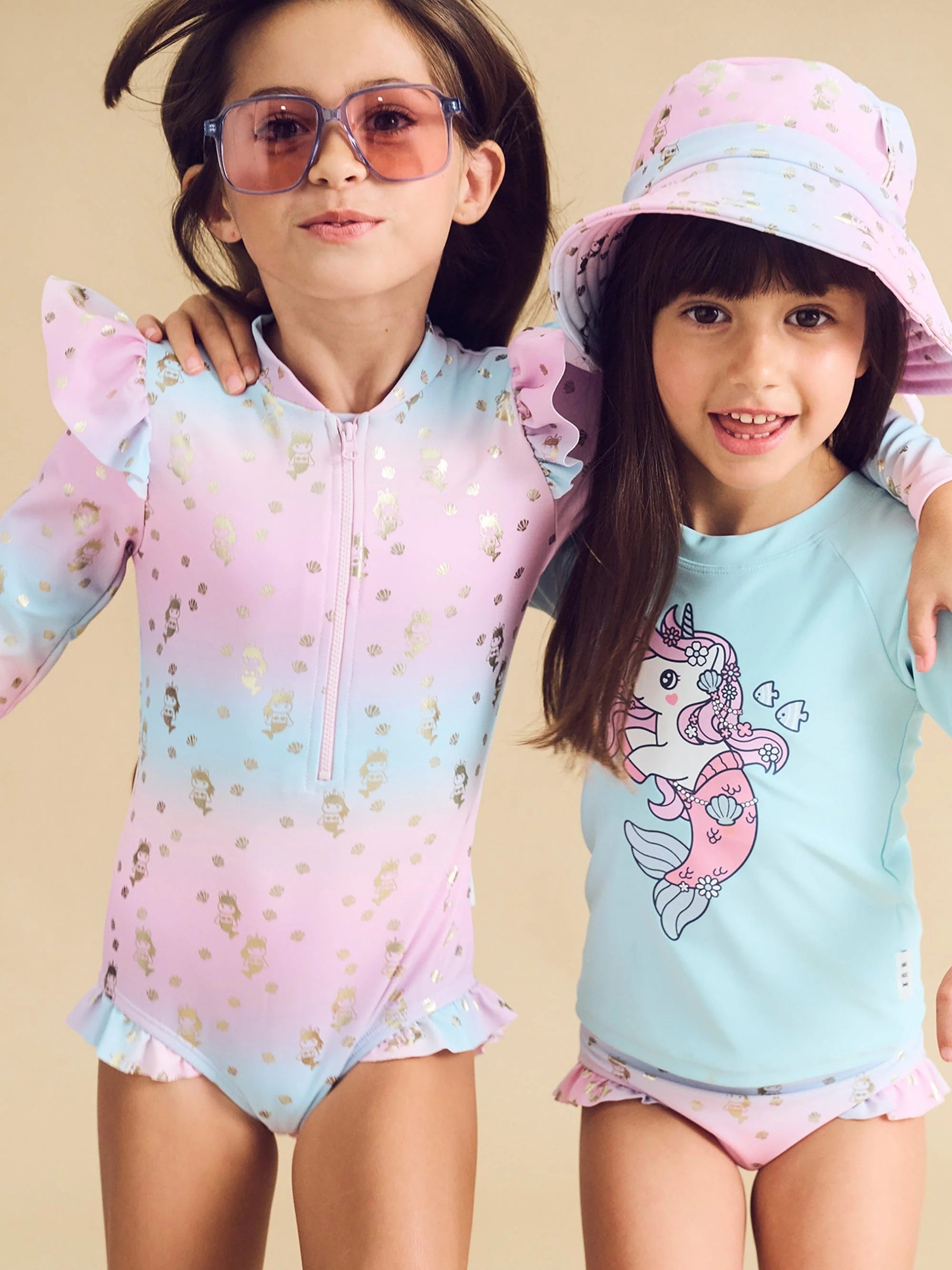 MERCORN  SHELL ZIP SWIMSUIT | Huxbaby