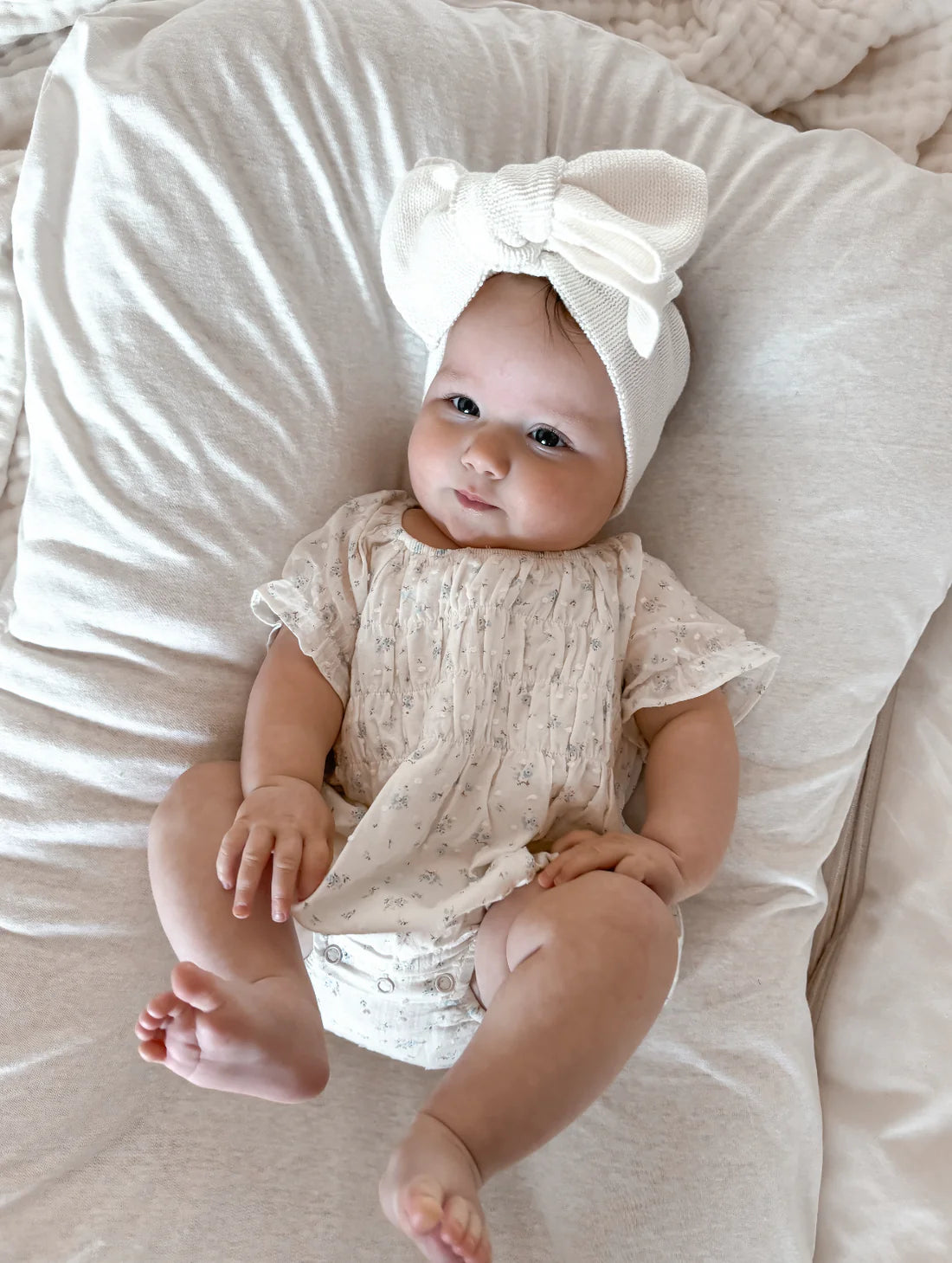Sofia Floral Bubble Romper || Ivory | Aster & Oak