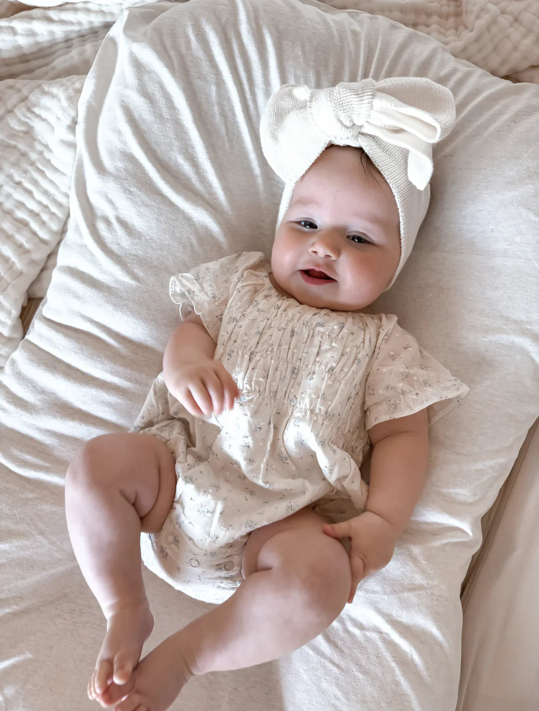Sofia Floral Bubble Romper || Ivory | Aster & Oak