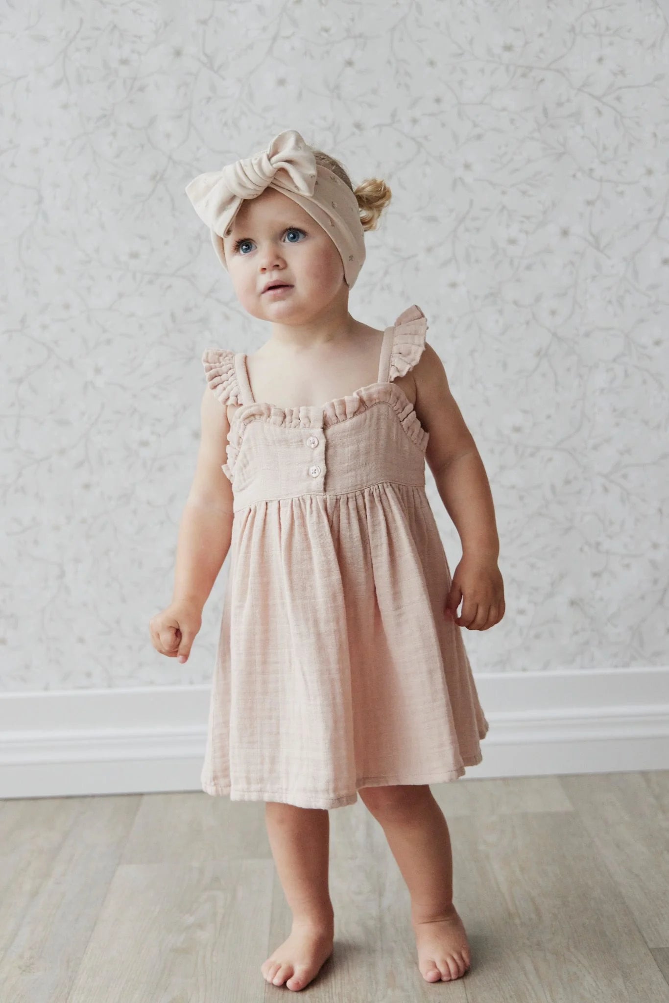 Organic Cotton Muslin Gemima Dress - Mauve Shadow Jamie Kay