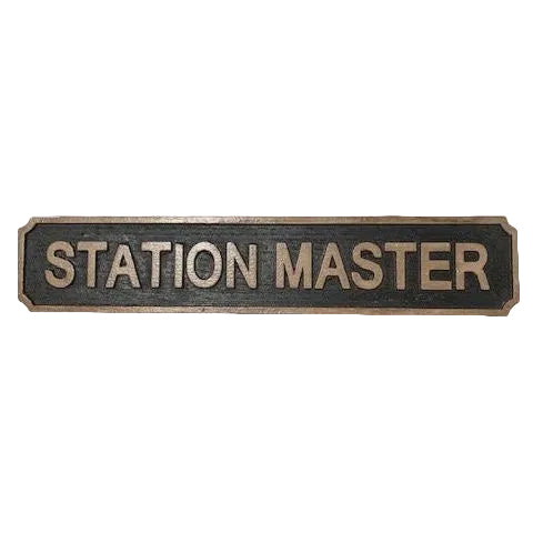 Station Master Wooden Sign | Blue Goose Imports