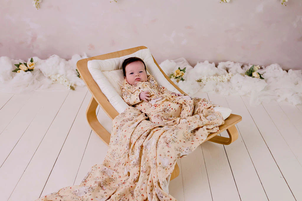 Bamboo Zipsuit - In the Meadow | Confetti Kidz