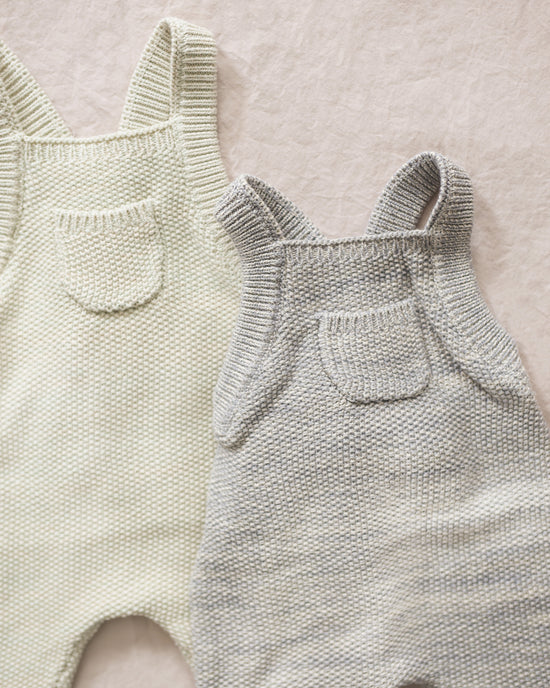 Knit Overall || Heathered Blue | Quincy Mae