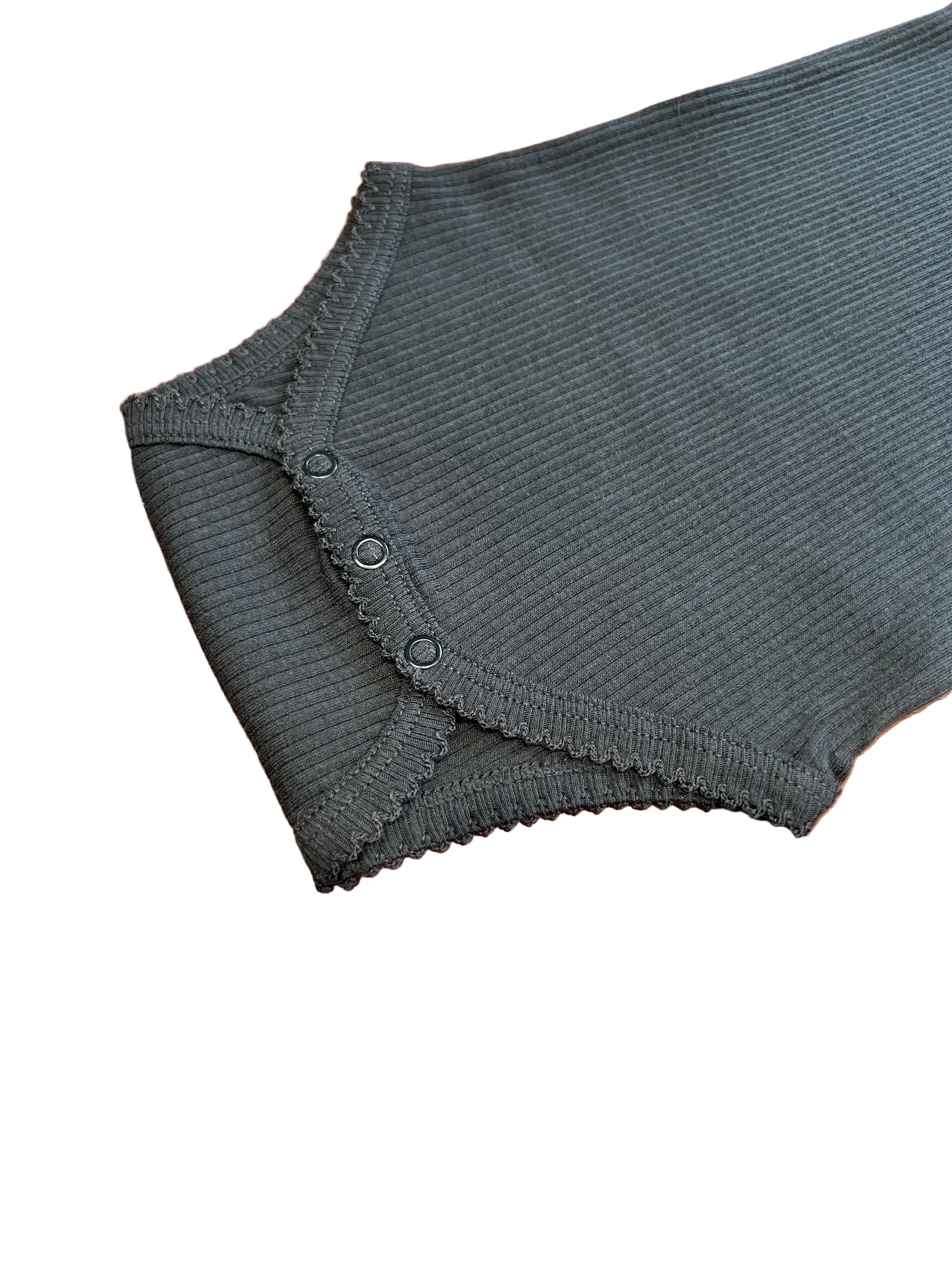 Organic Cotton Modal Singlet Bodysuit | Ebony | Jamie Kay