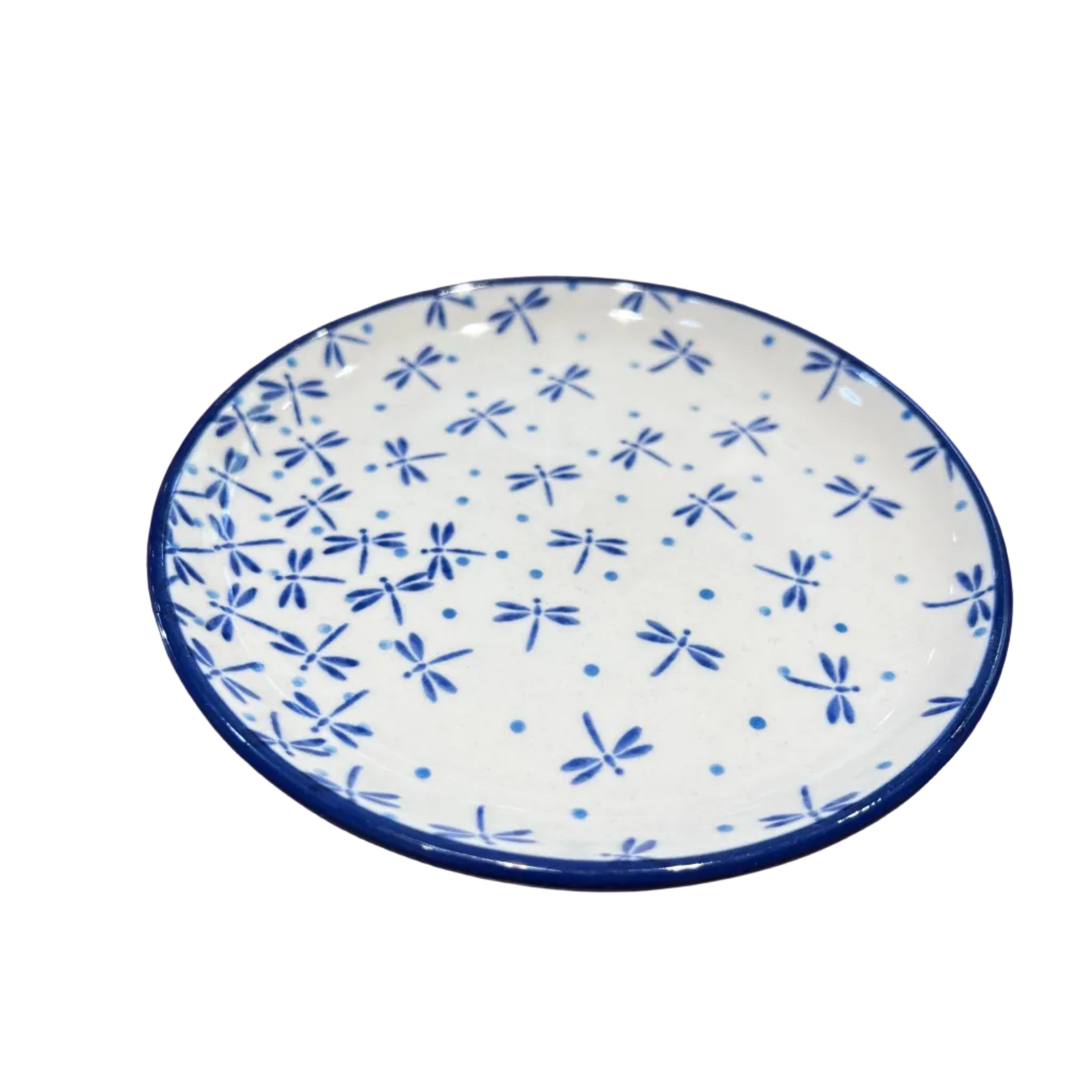 Bread/Butter Plate 16cm - Dragonflies | Polish Ceramics