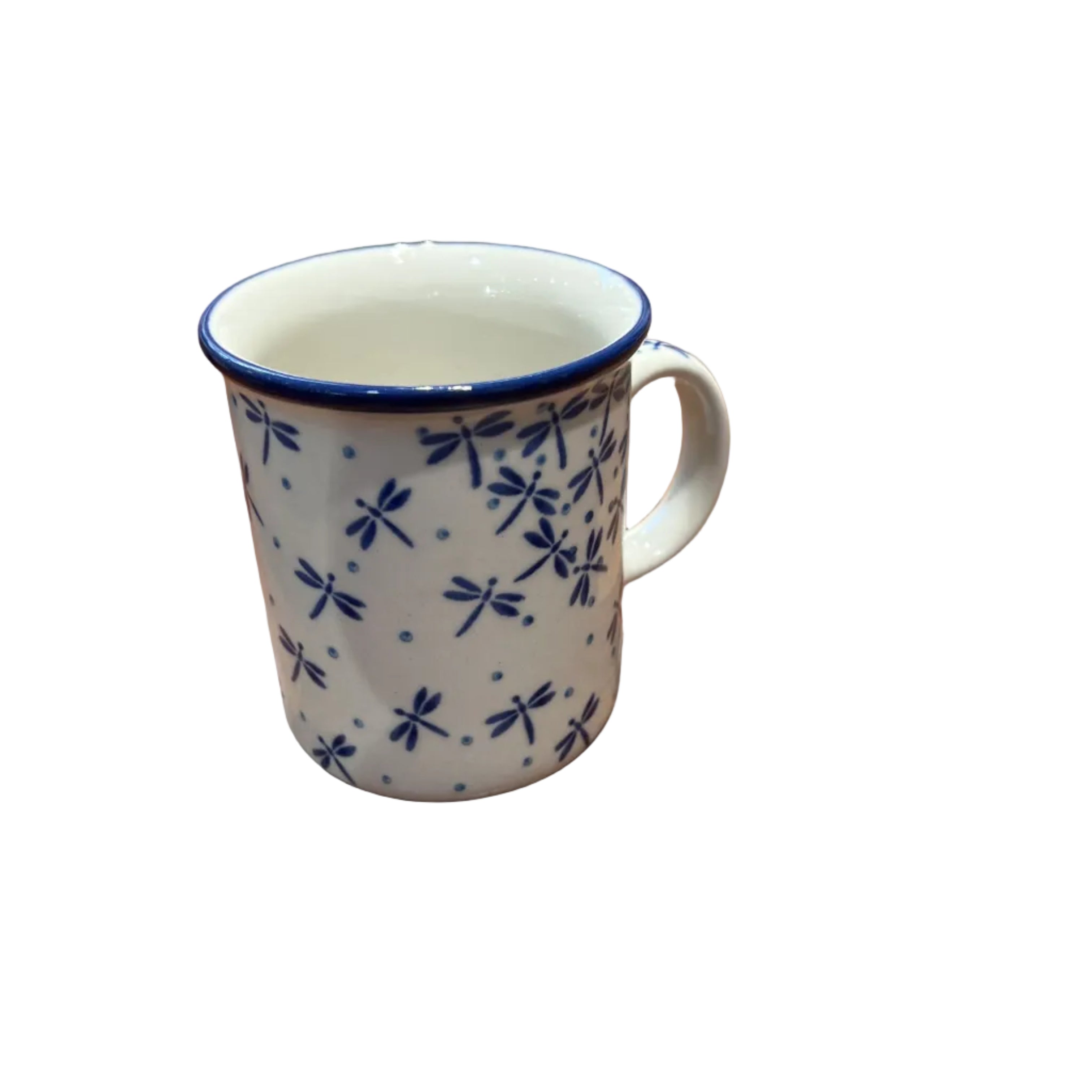 Mug - Straight Sides - Dragonflies | Polish Ceramics