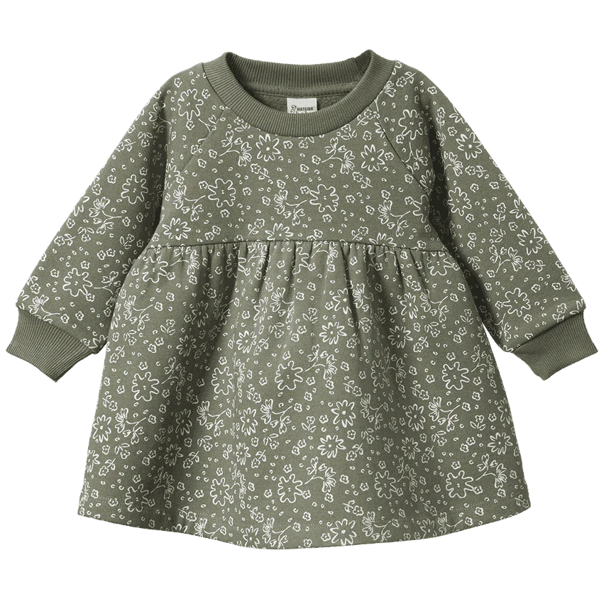 INES DRESS - Bloomsbury Nettle Print | Nature Baby