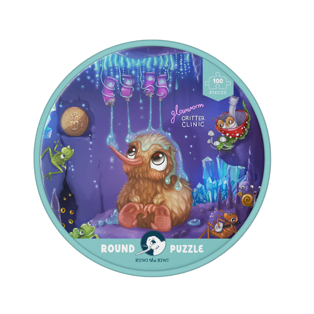 Puzzle - Glowworm Glitter Critter - Round - 100 Piece | Illustrated Publishing