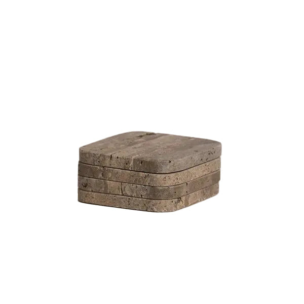 Stone Coasters - Grey Travertine | Ned Collections