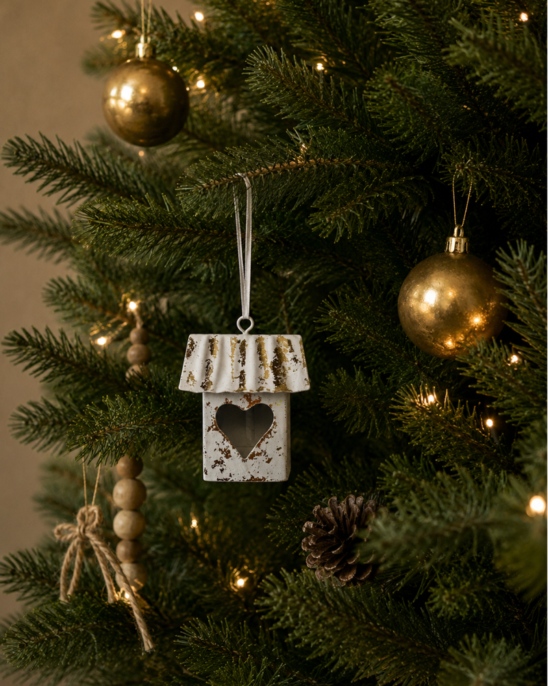 White House Tree Decoration with Gold Foil | Stellar Haus