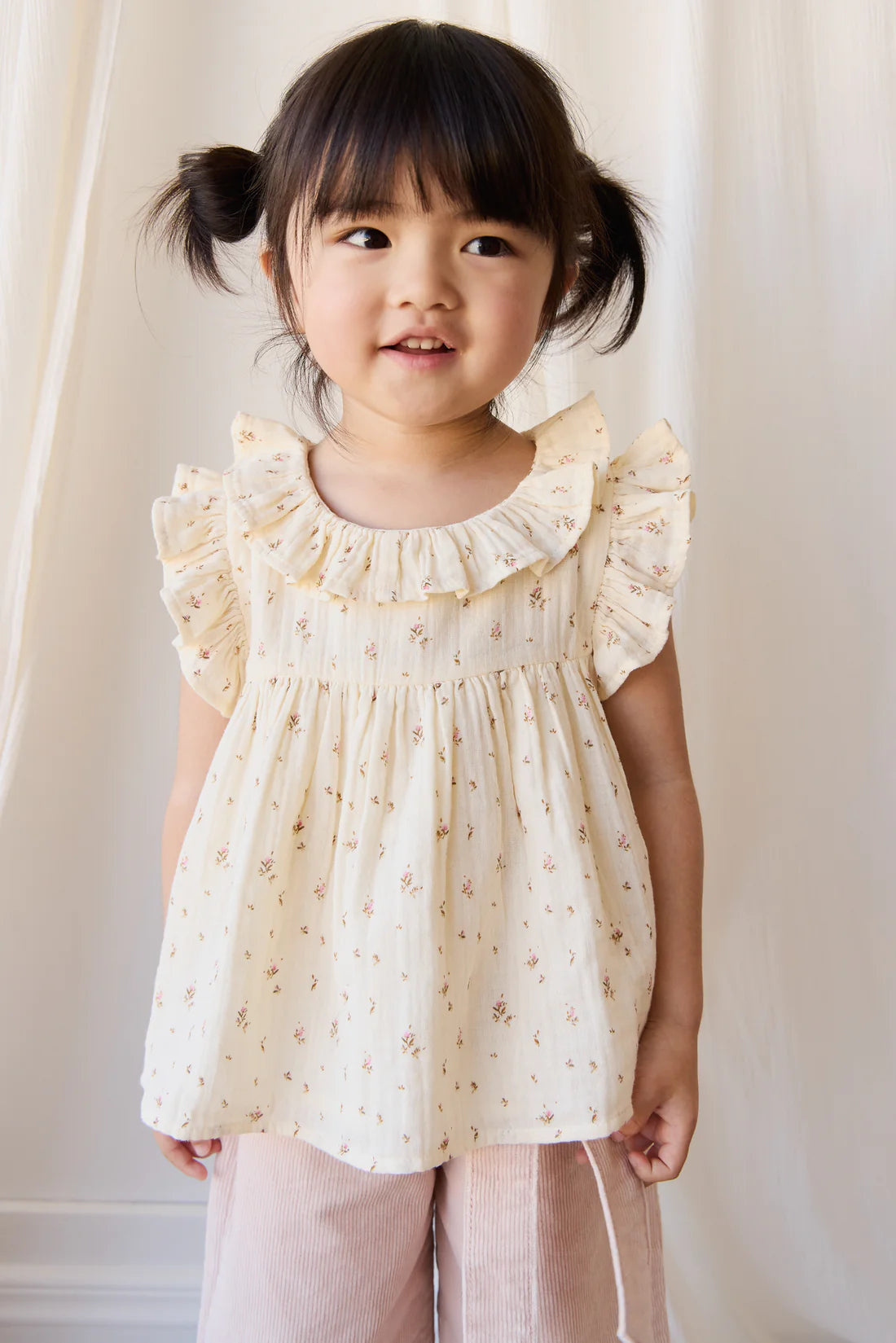 Organic Cotton Muslin Banks Blouse - Dina Antique | Jamie Kay