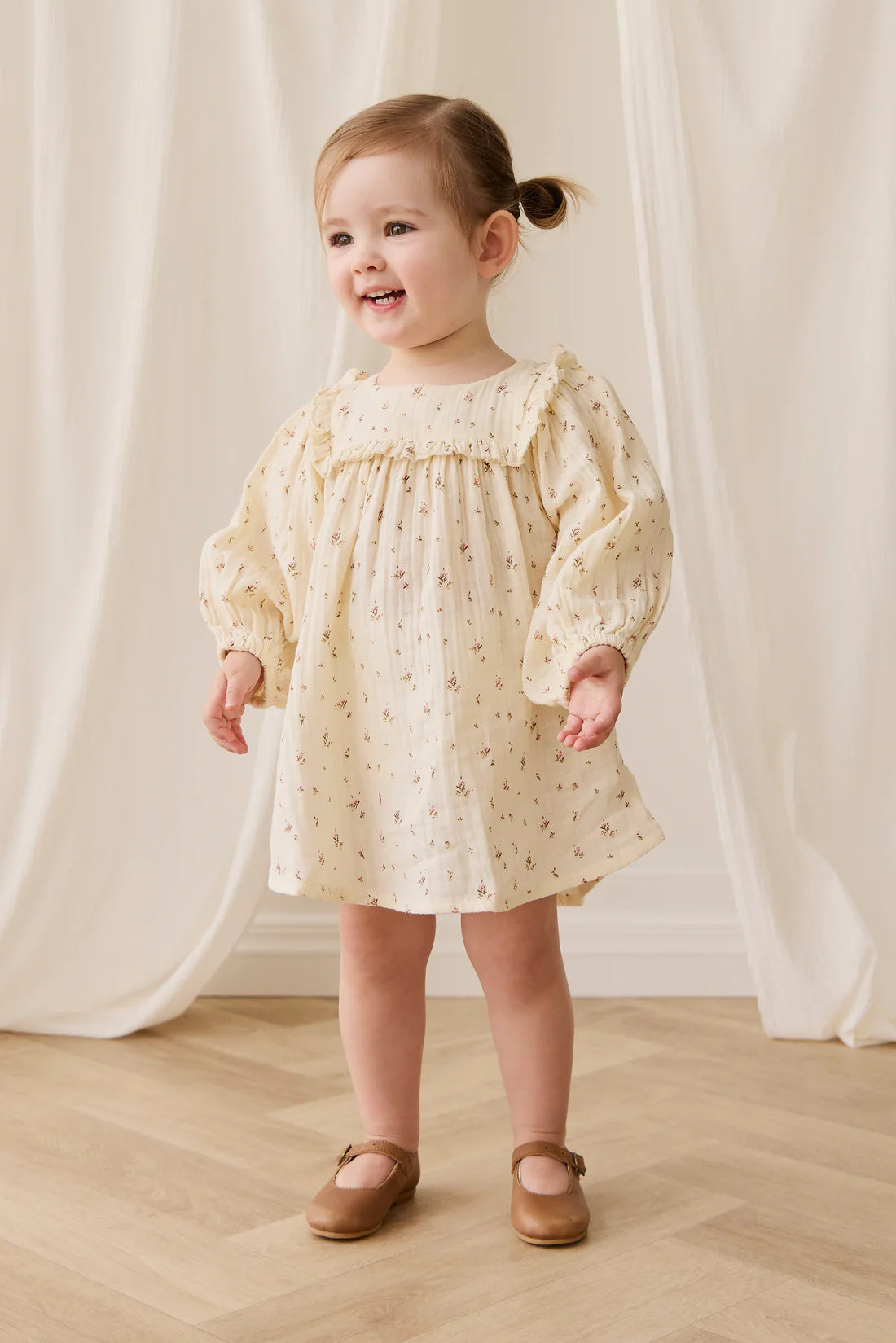 Organic Cotton Muslin Amira Dress - Dina Antique | Jamie Kay