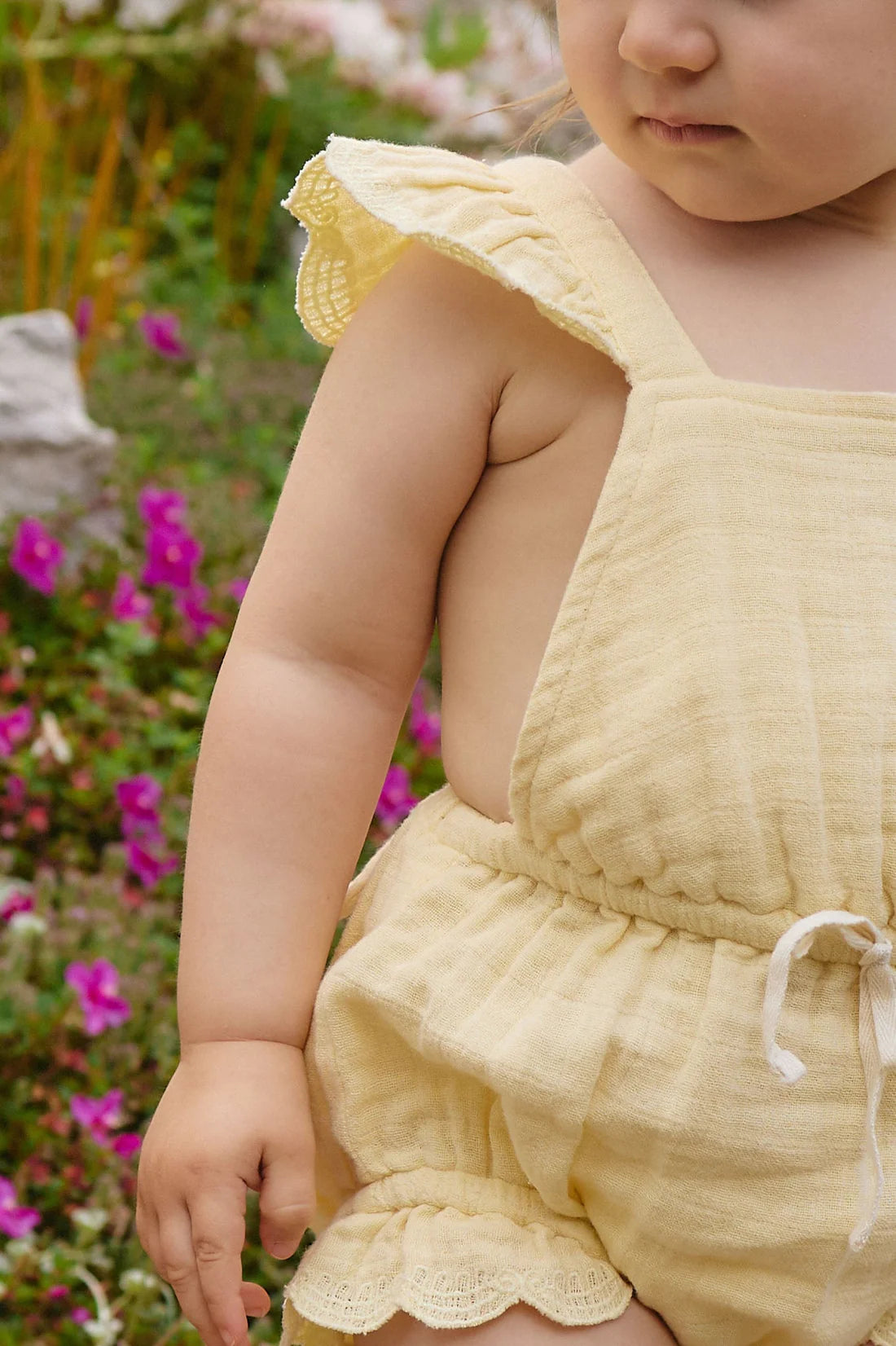 Organic Cotton Muslin Luciana Playsuit - Sunshine | Jamie Kay