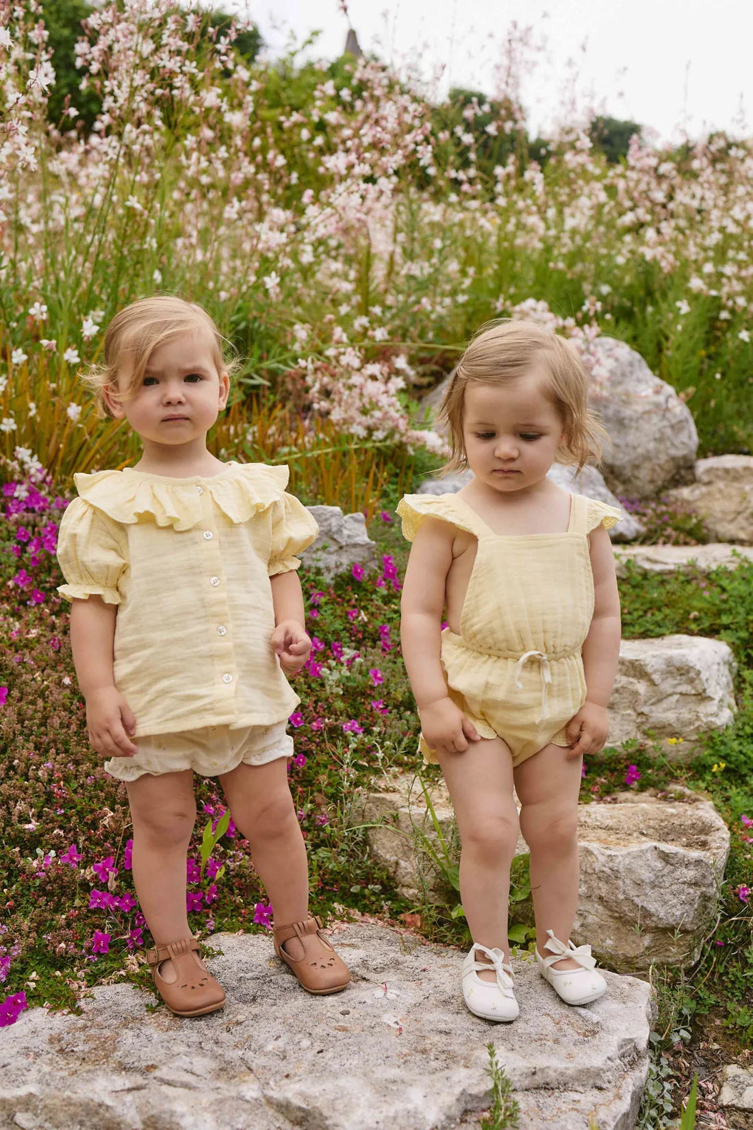 Organic Cotton Muslin Frill Bloomer - Vintage Ditsy | Jamie Kay