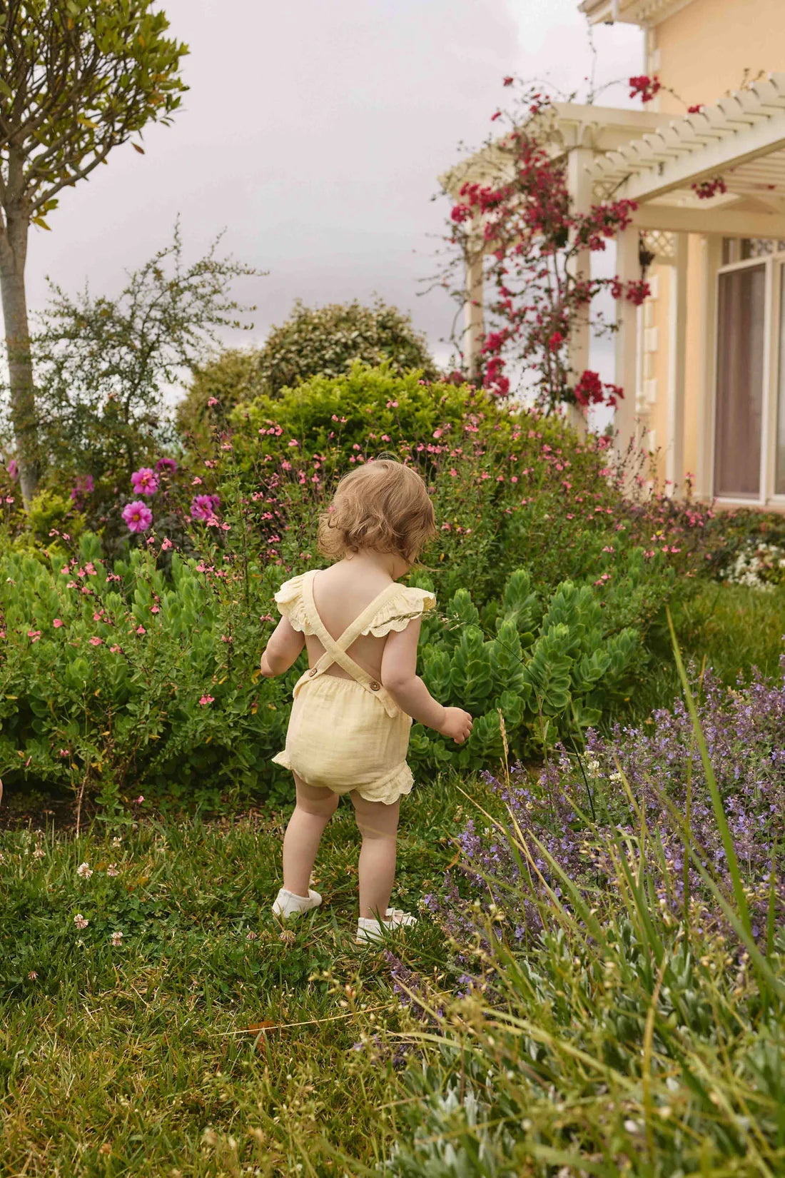 Organic Cotton Muslin Luciana Playsuit - Sunshine | Jamie Kay