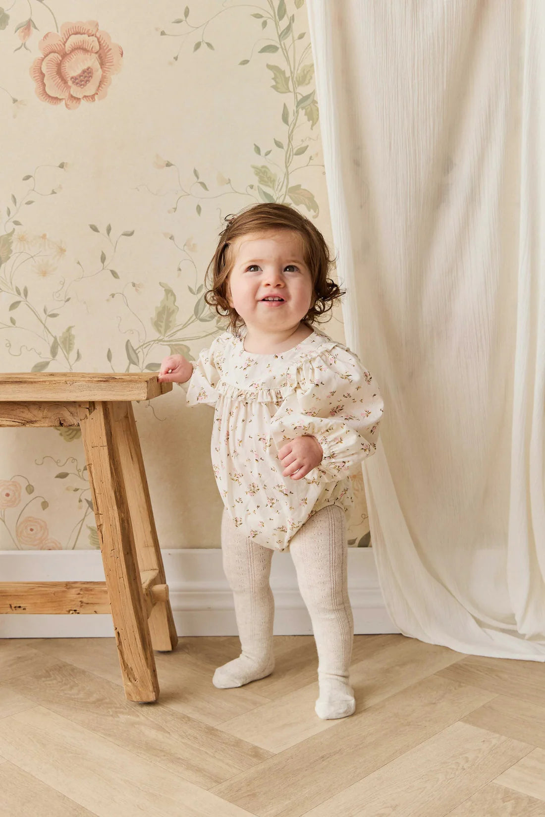 Organic Cotton Frances Playsuit | Bianca Antique | Jamie Kay