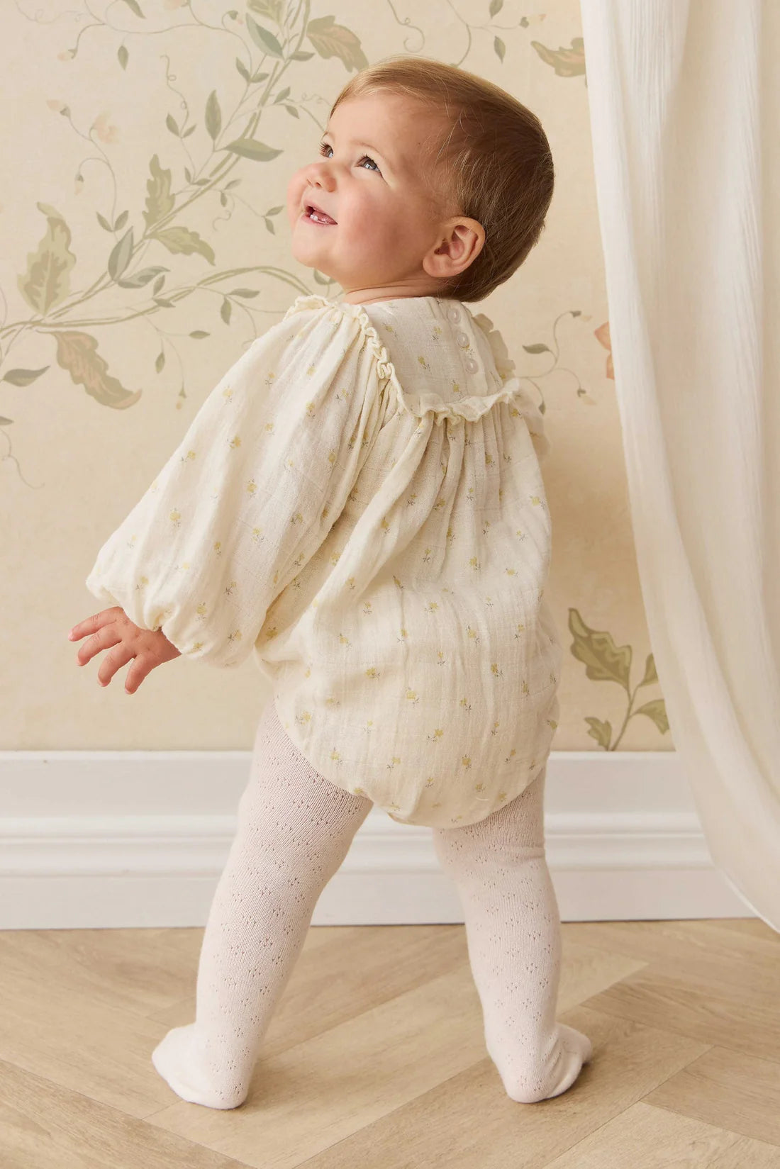 Organic Cotton Muslin Frances Playsuit - Vintage Ditsy | Jamie Kay