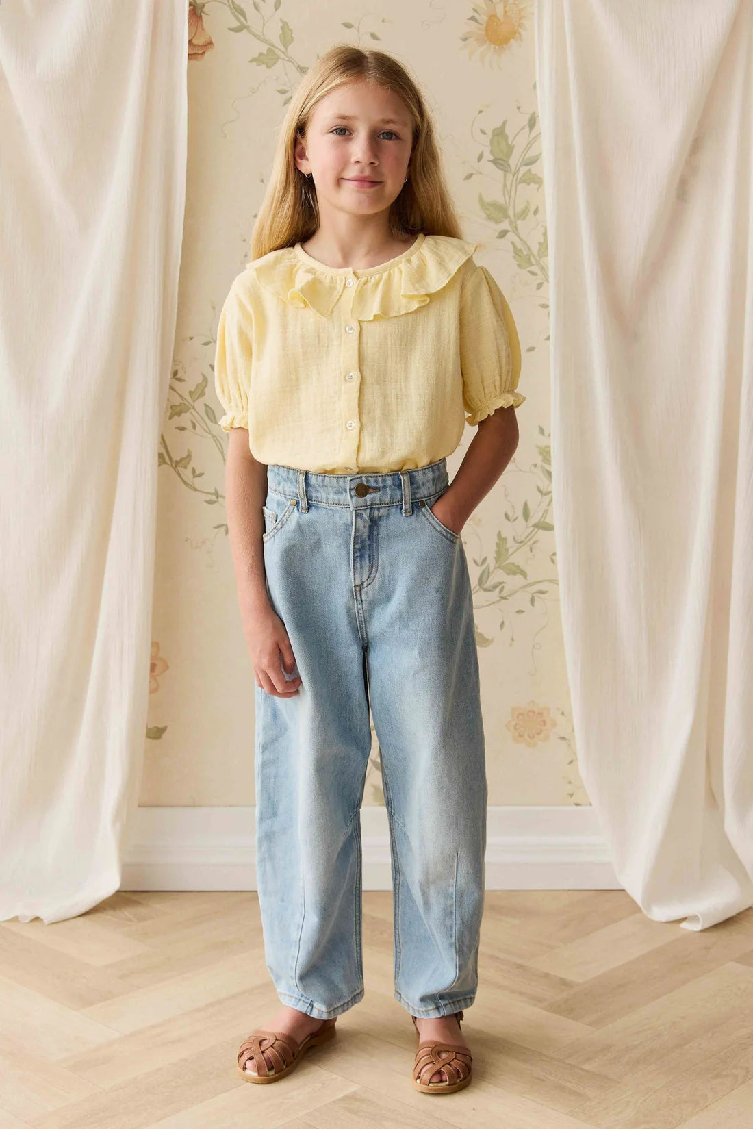Organic Cotton Muslin Alora Top - Sunshine | Jamie Kay
