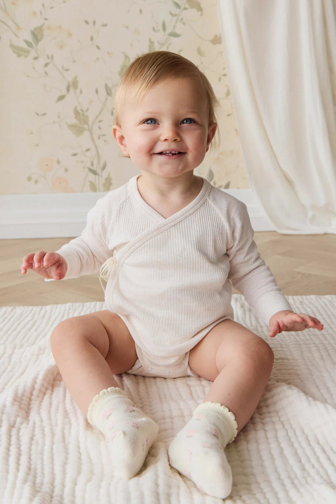 Maya Jacquard Sock | Egret | Jamie Kay