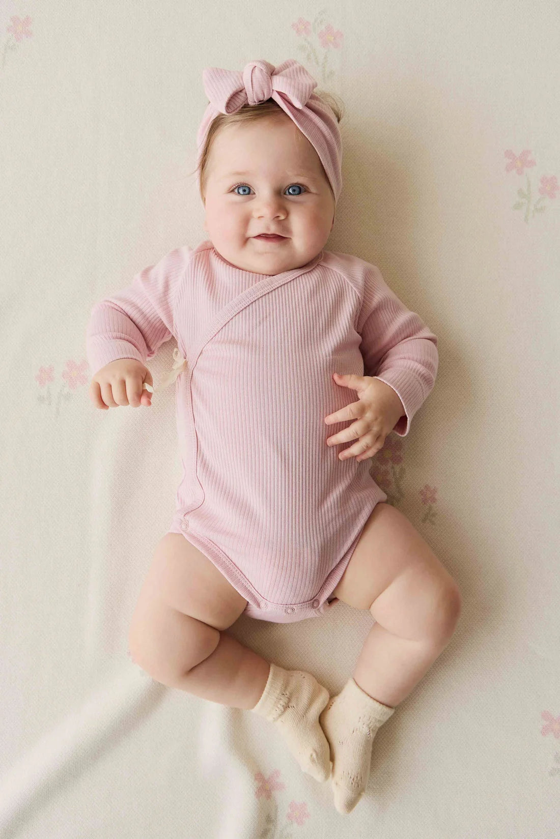 Organic Cotton Modal Marina Long Sleeve Bodysuit - Trinket | Jamie Kay